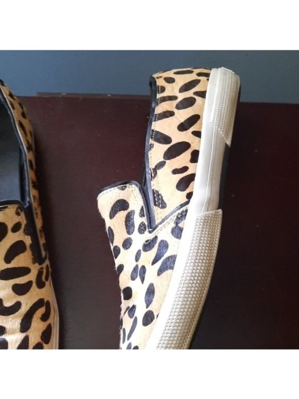 Kenneth Cole Reaction Womens Leopard Print Salt & Pep Slip On Loafers Size 9.5 - Picture 5 of 9